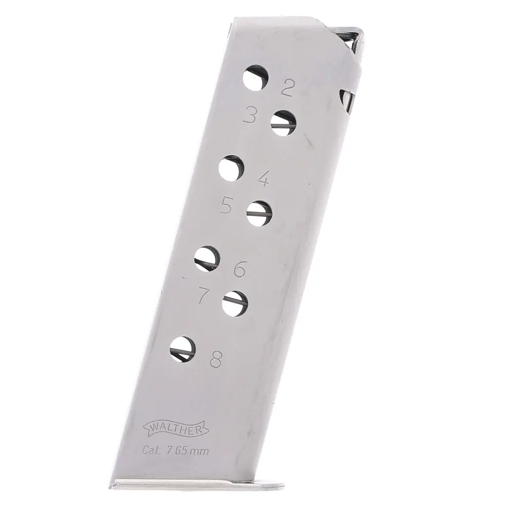 PP & PPK/S Magazine .32 ACP 8RD Flush Fit (Nickel)